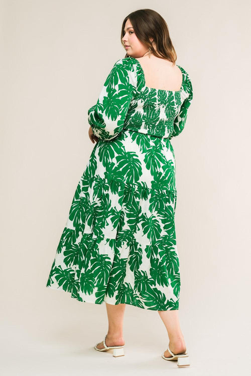 ALL THE DRAMA WOVEN MIDI DRESS
