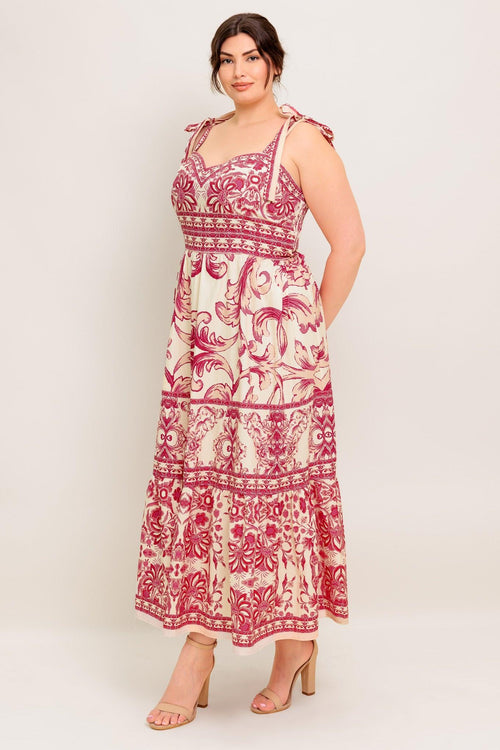 THE GARDEN'S SECRET WOVEN MIDI DRESS