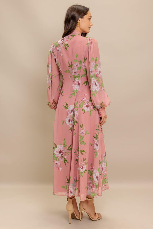 BLUSH BOTANICA WOVEN MIDI DRESS