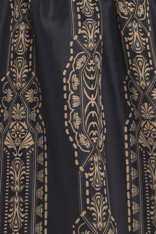 VINTAGE SQUARE WOVEN MIDI DRESS