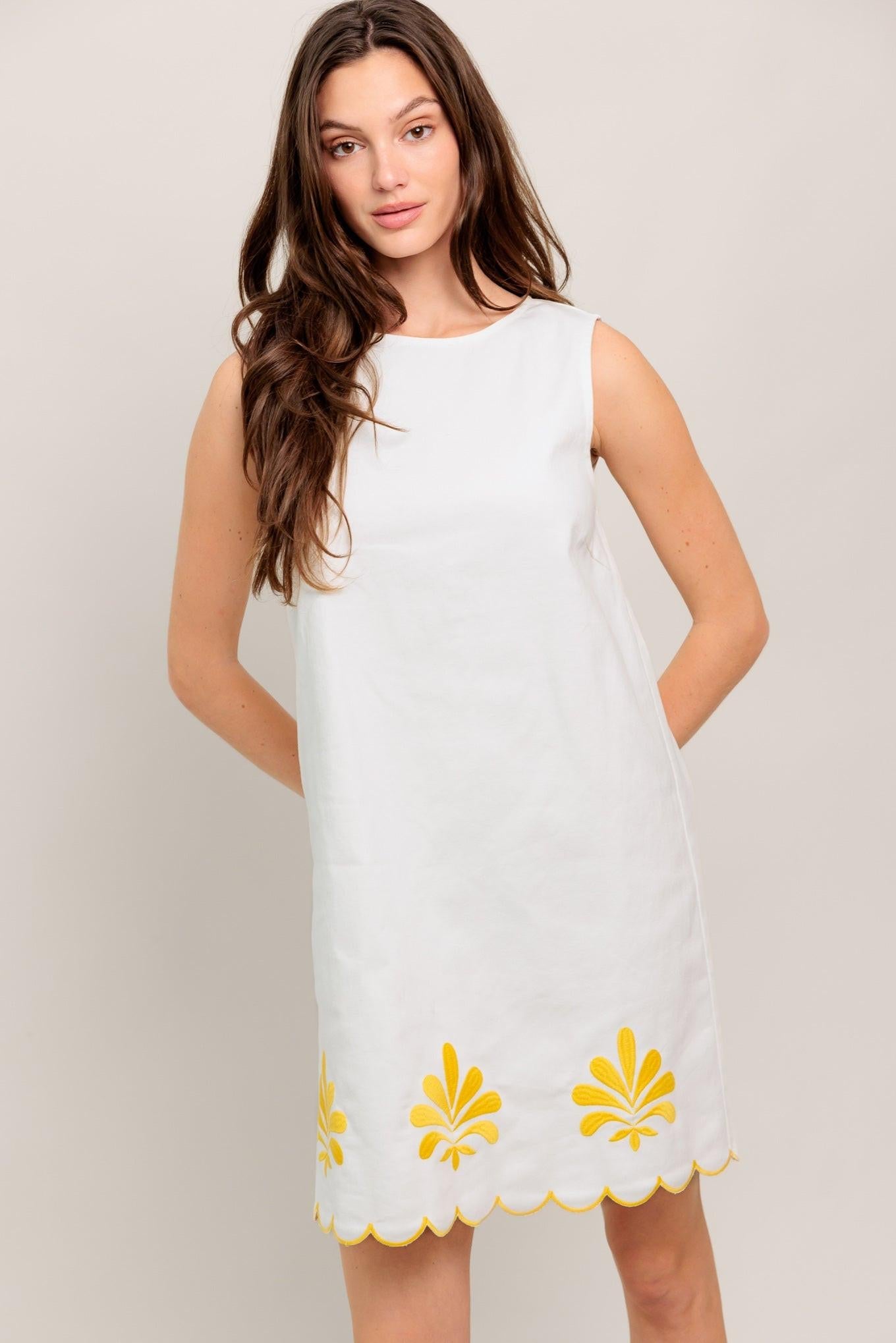 SWEET AS SUNSHINE WOVEN MINI DRESS