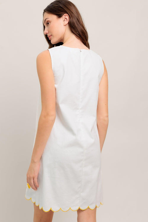 SWEET AS SUNSHINE WOVEN MINI DRESS