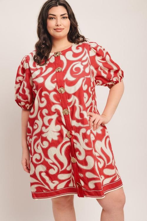 STRAIGHT & STRONG WOVEN MINI DRESS