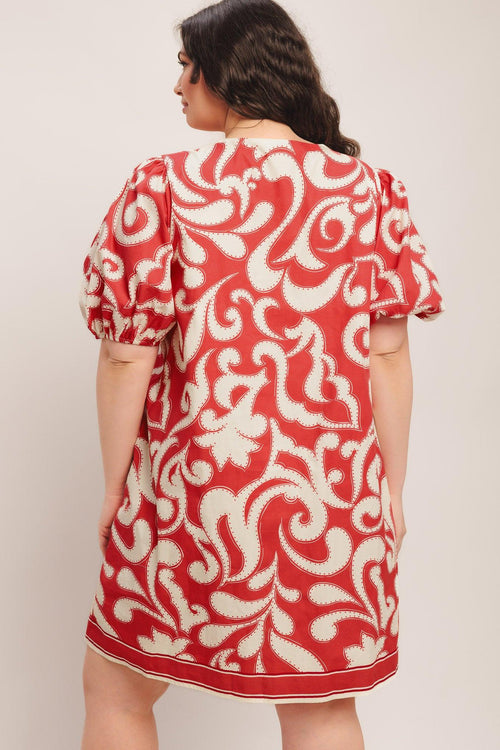 STRAIGHT & STRONG WOVEN MINI DRESS