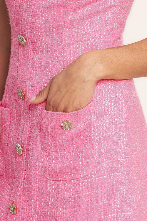 MAIN CHARACTER MOMENT TWEED MINI DRESS
