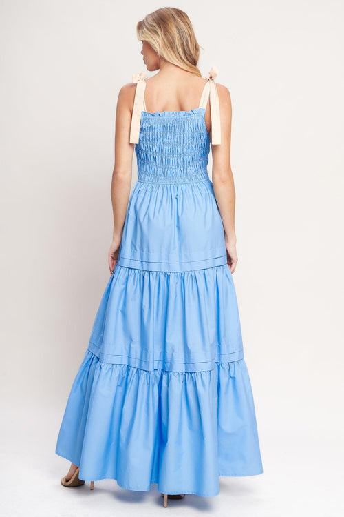 SWEET SERENITY TIERED WOVEN MAXI DRESS