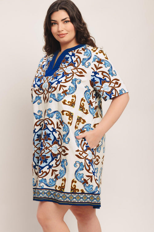 MEDITERRANEAN SOUL WOVEN MINI DRESS