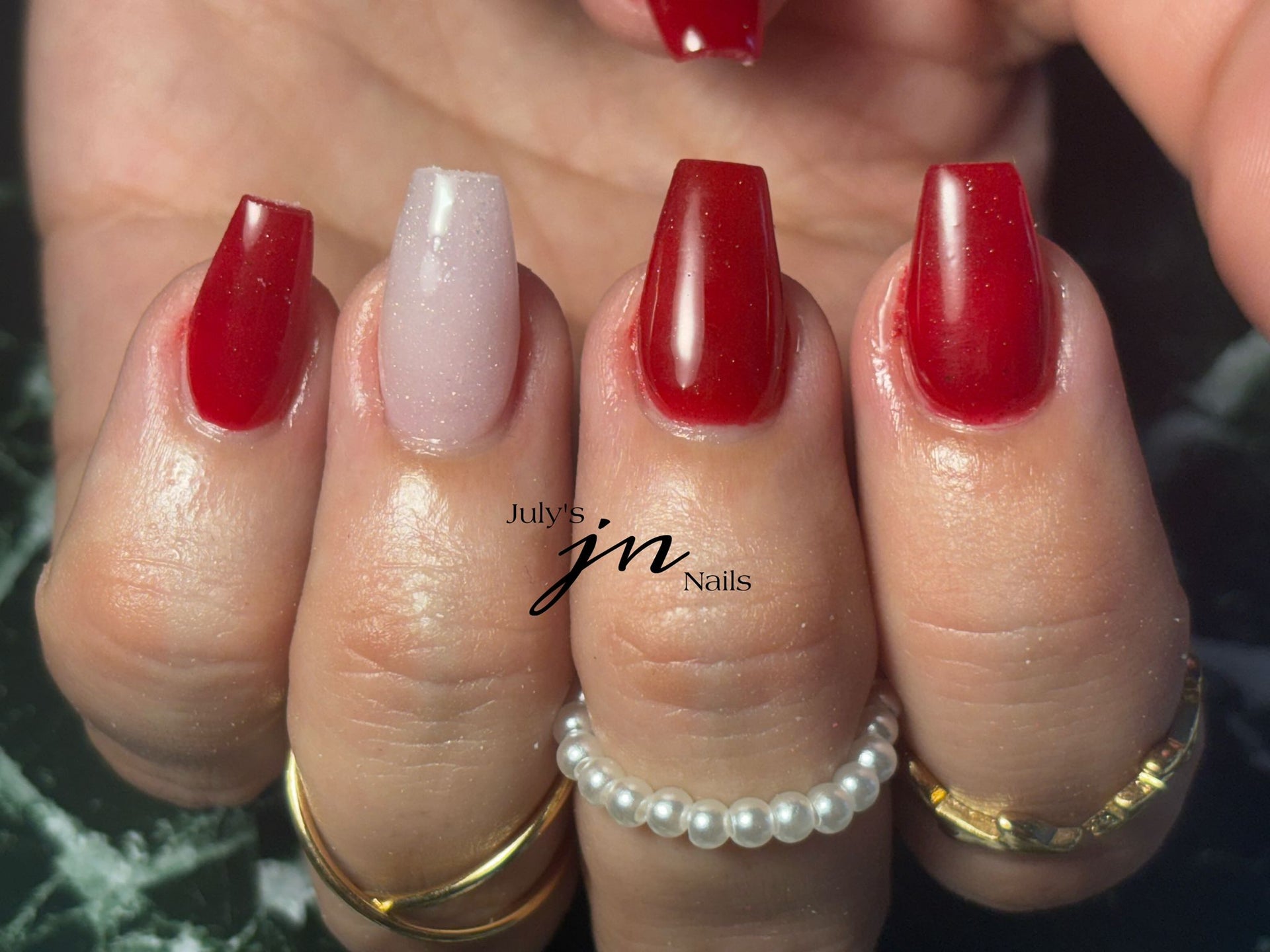 ALLURE NAIL 2oz. Red Dipcrylic 2 in 1 I Am Love