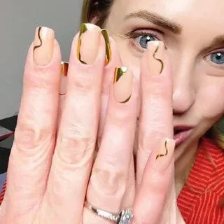 Golden Hour Square Nails - Press On Nails