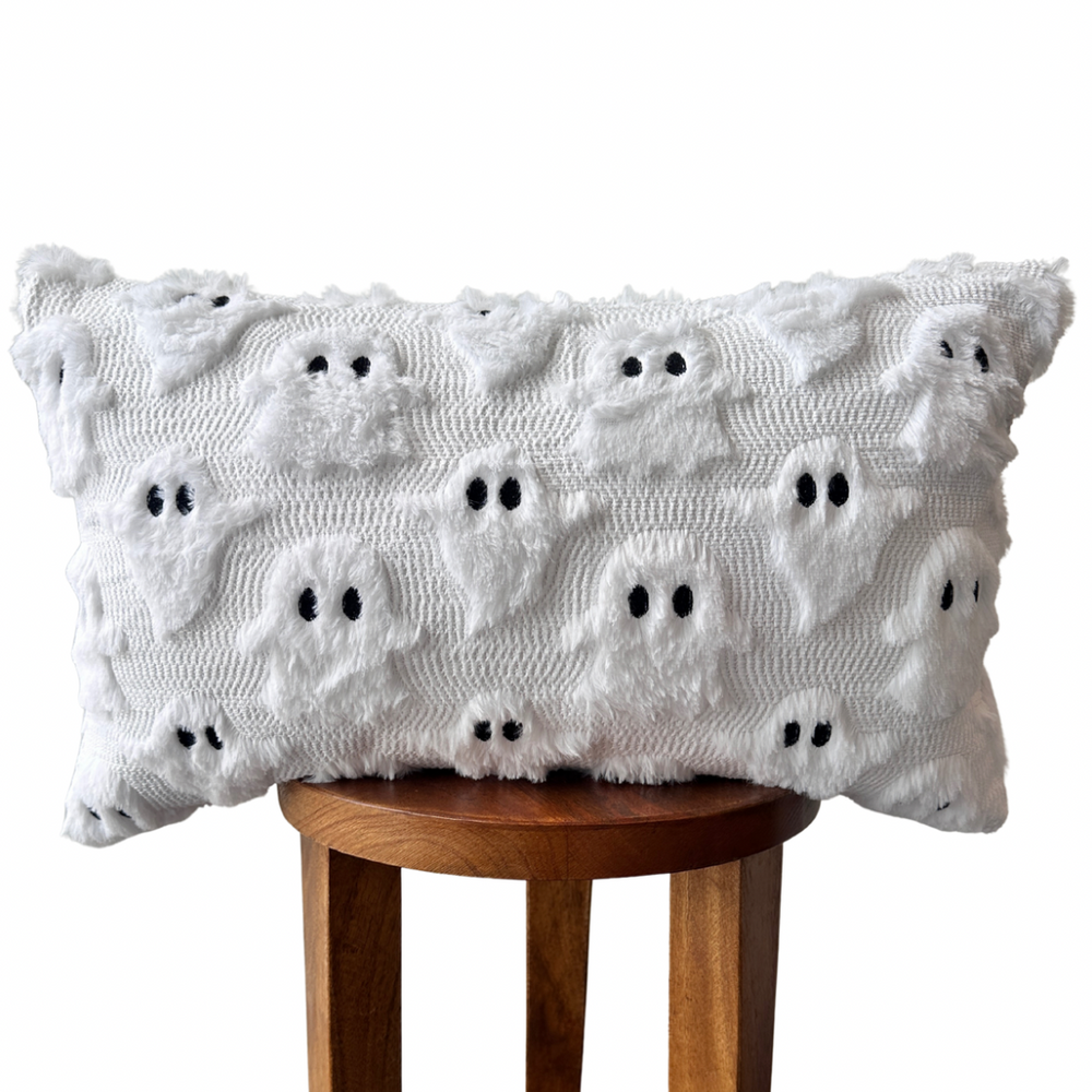 Busa Designs Spooky Ghost Lumbar Pillow Cover