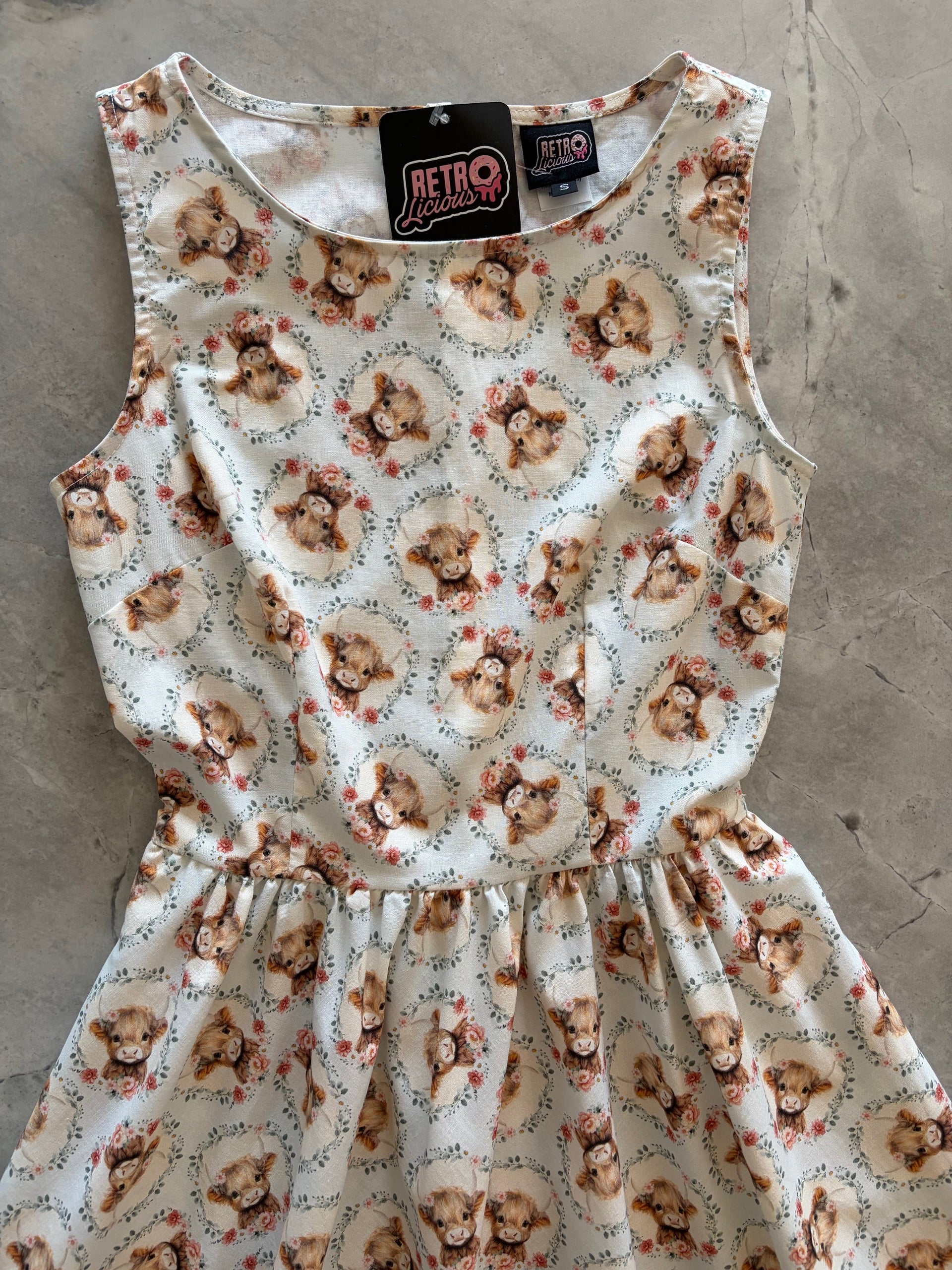 Till the Cows Come Home Vintage Dress