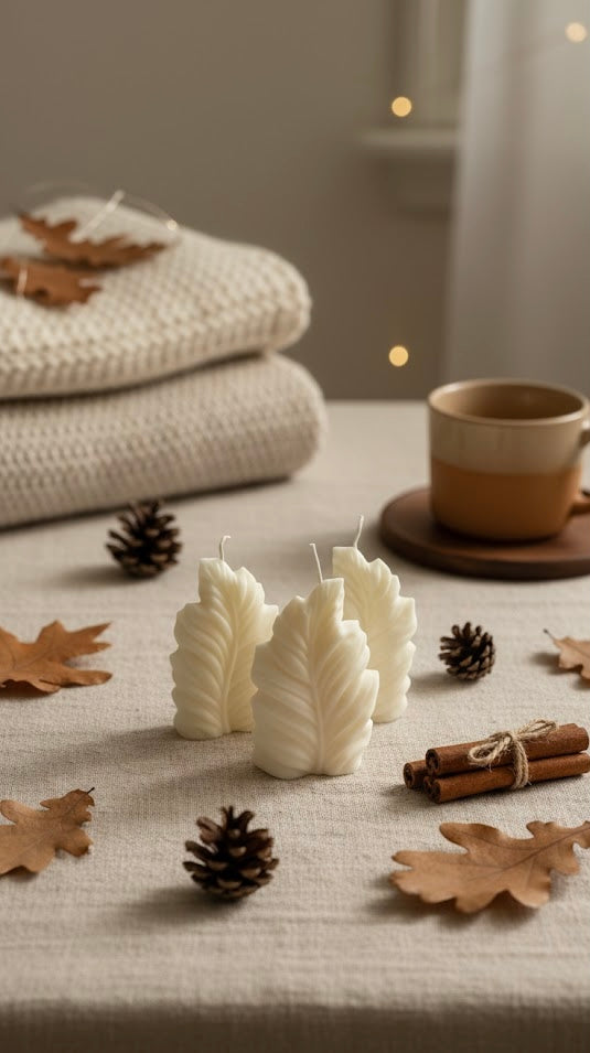 BELIEVE CANDLE Unscented Leaf-shaped Candle