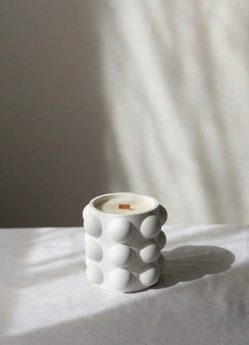 BELIEVE CANDLE Sphere Sculpted Dot Candle