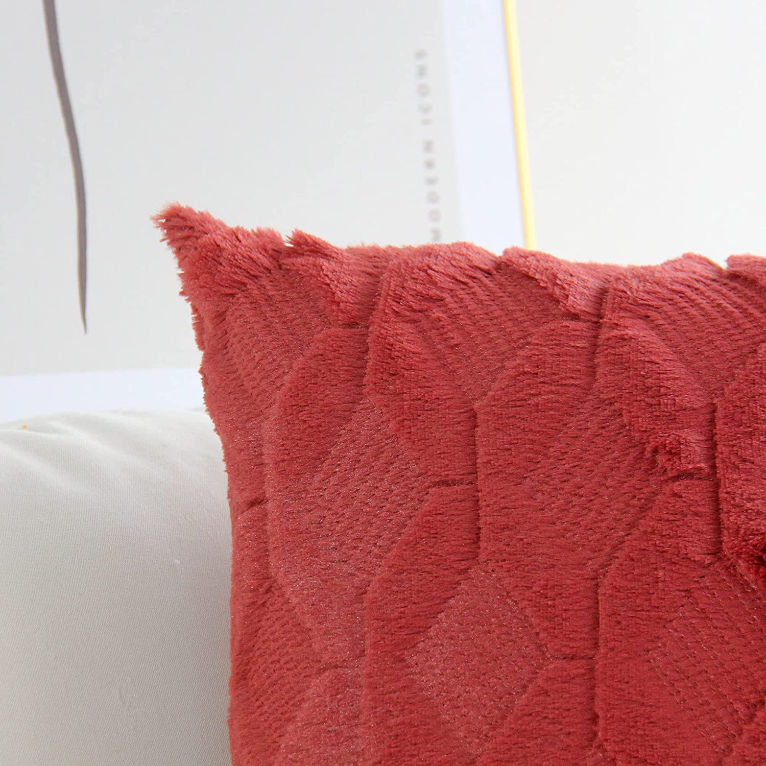 Diamond shaped Plush Throw Pillow (With Insert) size 18"x18"