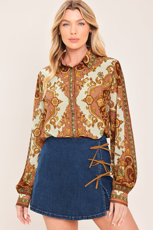 RETRO CAFÉ DENIM SKORT