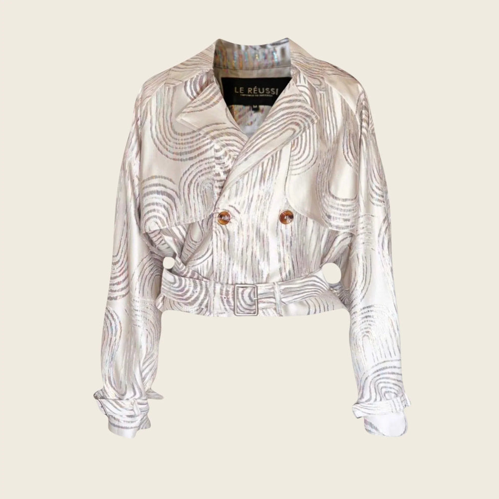 Jacqueline Bomber Jacket in Beige – Stylish Women's Bomber Coat