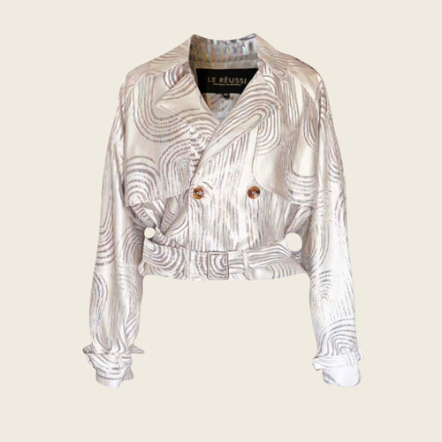 Jacqueline Bomber Jacket in Beige – Stylish Women's Bomber Coat