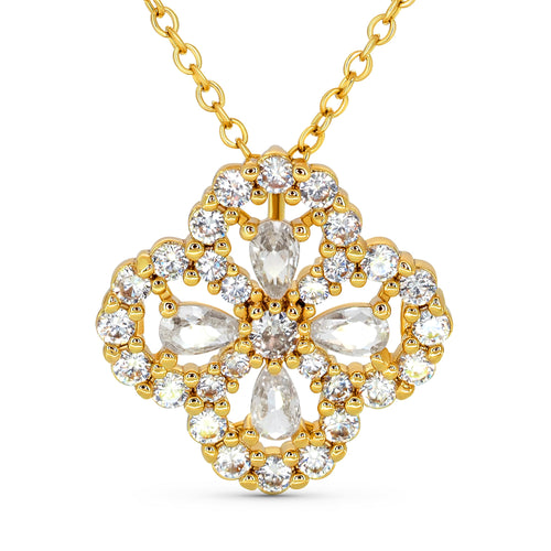 Luxe Clover Pendant Necklace