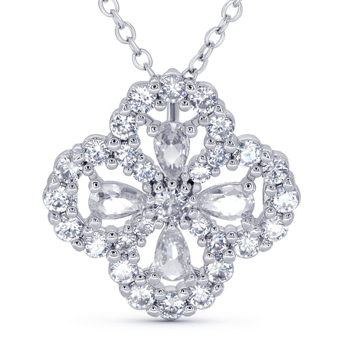Luxe Clover Pendant Necklace