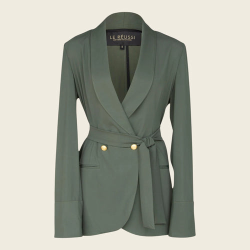 Women's Olive Blazer with Front Buttons – Tailored Blazer for Women