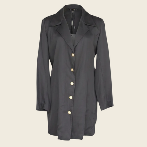 Grace Long Blazer Dress in Black – Women’s Tailored Blazer Dress