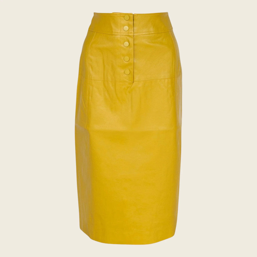 Glossy Vegan Leather Pencil Skirt – Women’s Chic Faux Leather Skirt