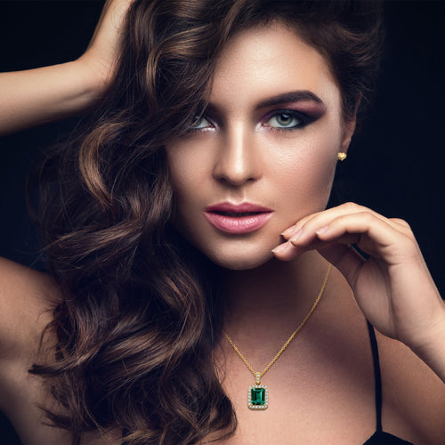 5CT (11mm) Royal Emerald Moissanite Necklace