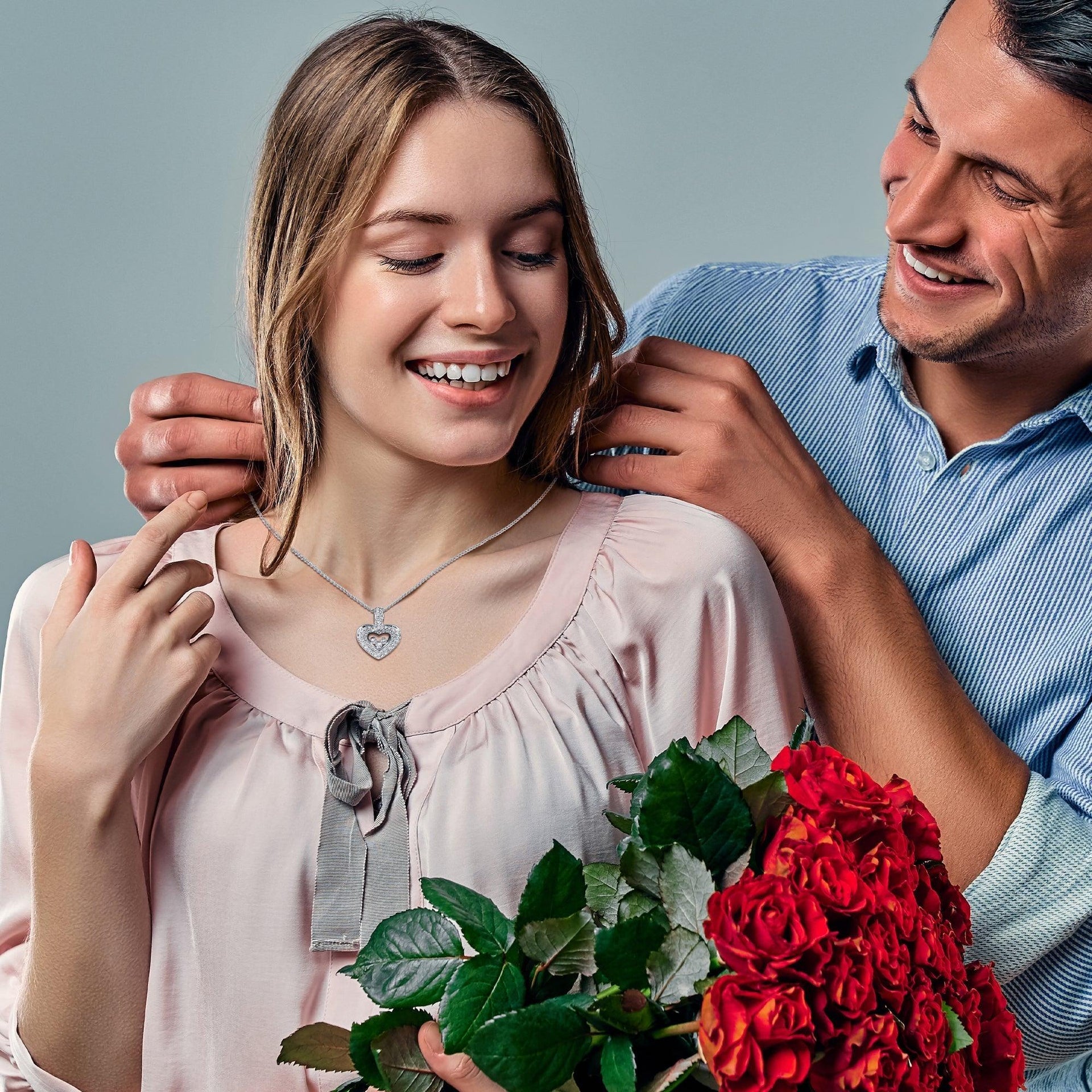 Tryndi Floating Heart Necklace