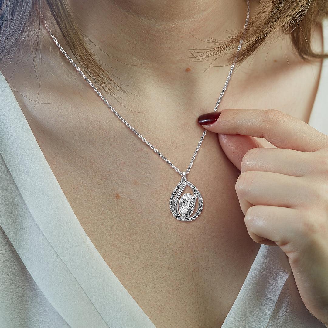 To My Beautiful Wife - I Love You, Always &  Forever - Orbital Birdcage Necklace