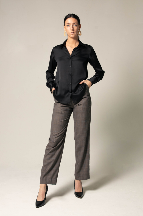 Womens Straight Leg Wool Pants – Tailored Wool Trousers