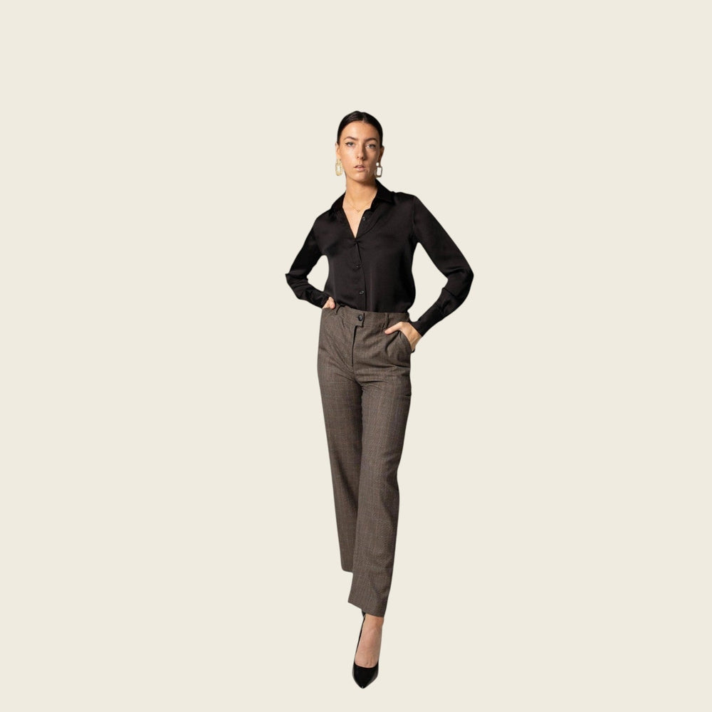 Womens Straight Leg Wool Pants – Tailored Wool Trousers