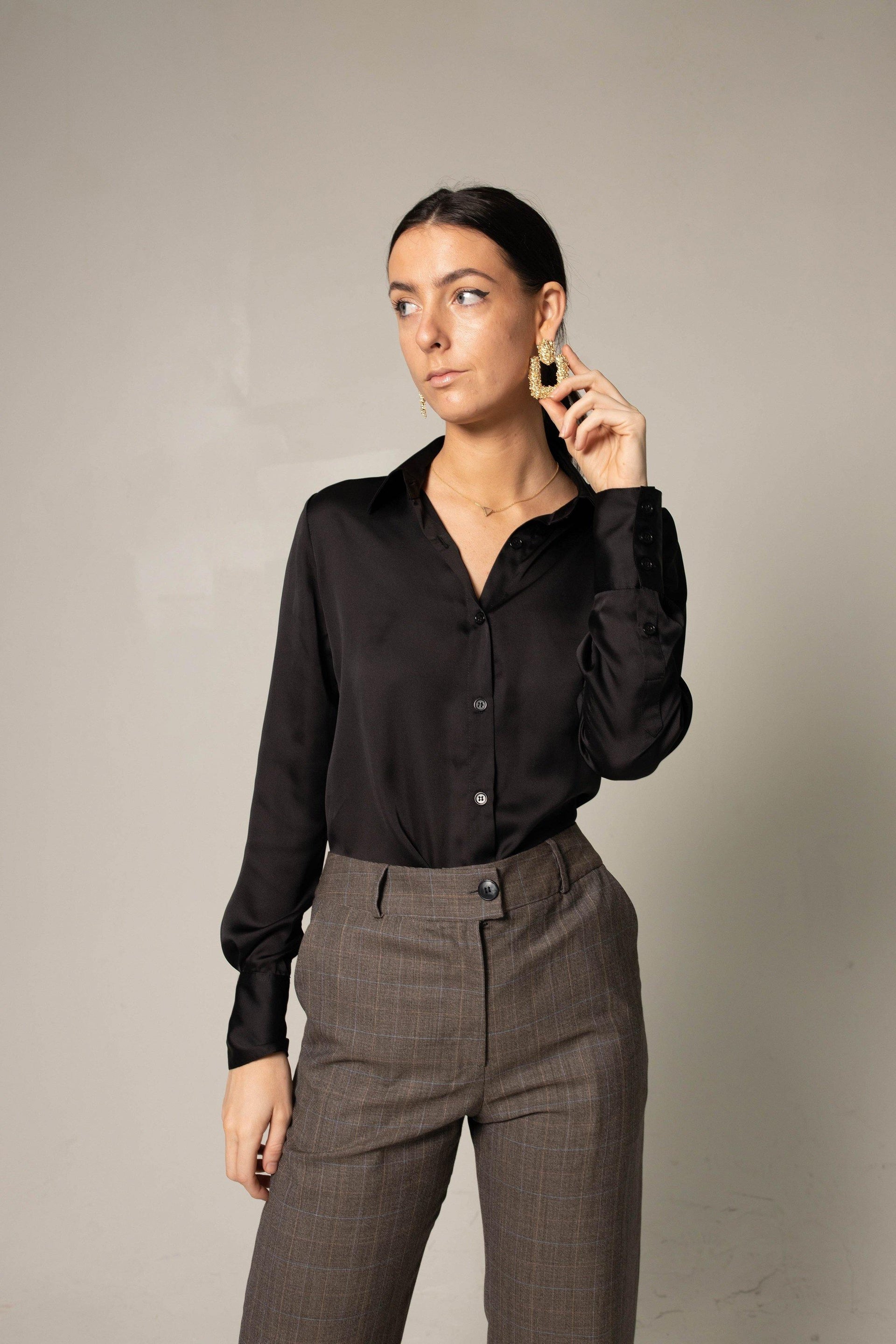 Womens Straight Leg Wool Pants – Tailored Wool Trousers