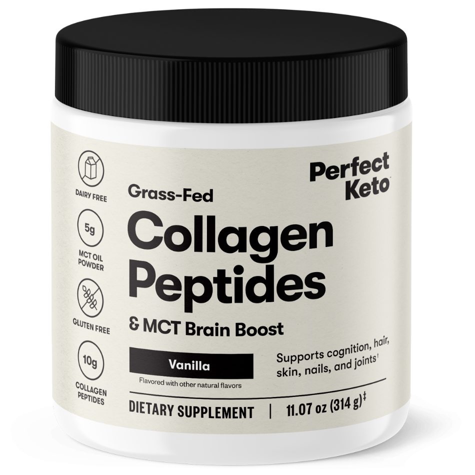 Perfect Keto Grass-Fed Collagen Peptides & MCT Brain Boost