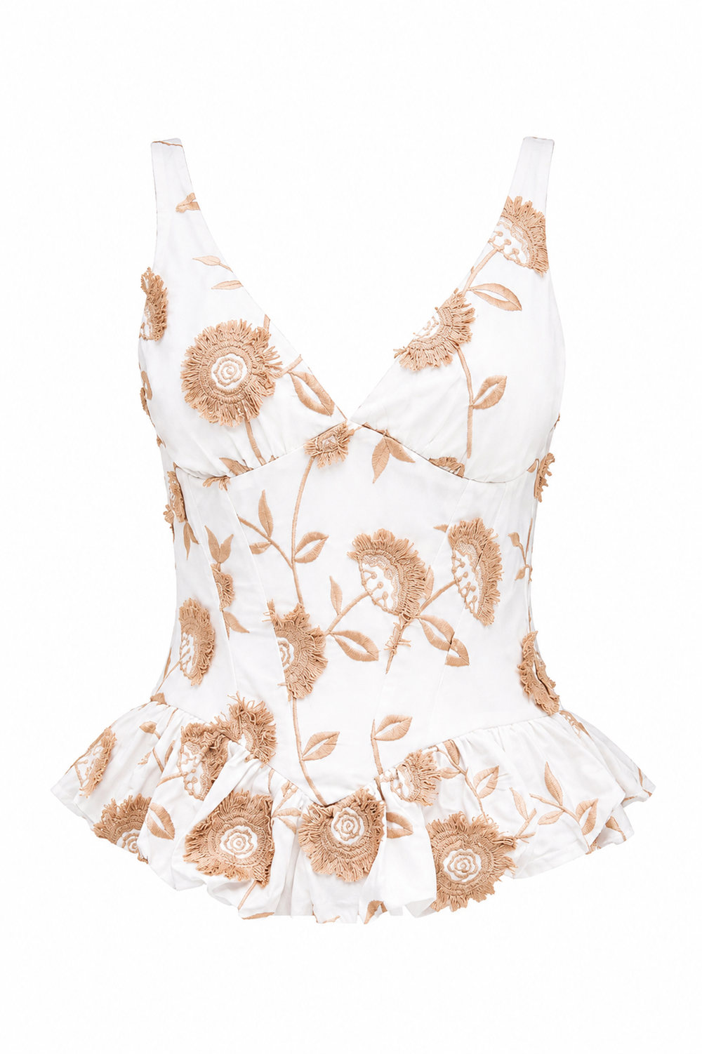 Botanical Poplin Top – Off White (Final Sale)