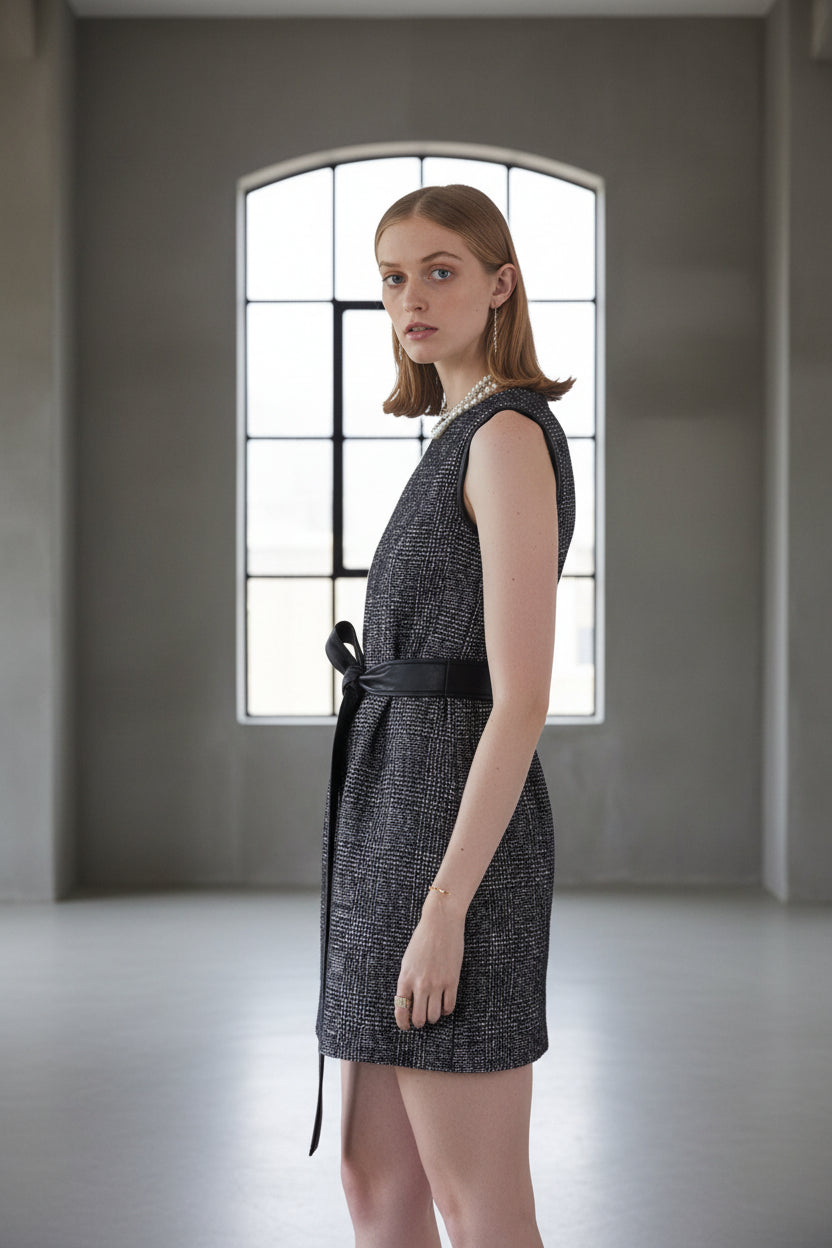 Ebony Mini Tweed Dress – Women’s Chic Mini Dress