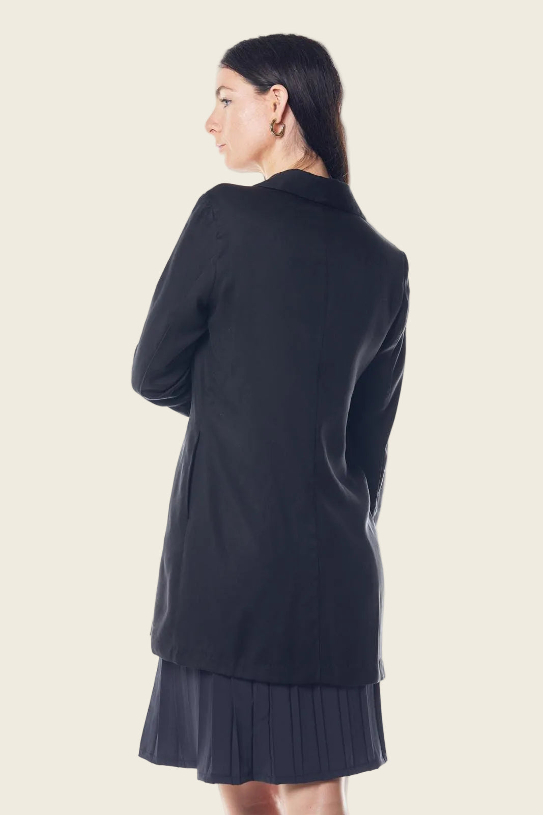 Grace Long Blazer Dress in Black – Women’s Tailored Blazer Dress