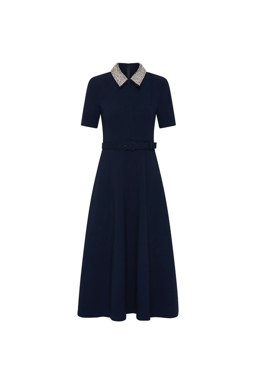 Xena S/S Midi – Navy Blue