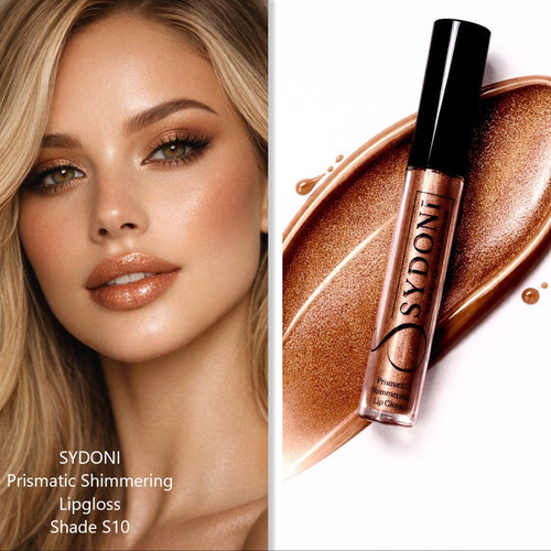 SHADE S10 PRISMATIC SHIMMERING LIPGLOSS - Warm Brown with Gold and Pink Shimmer