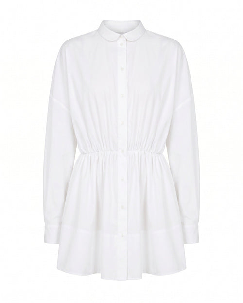 Hattie Shirt Dress – White
