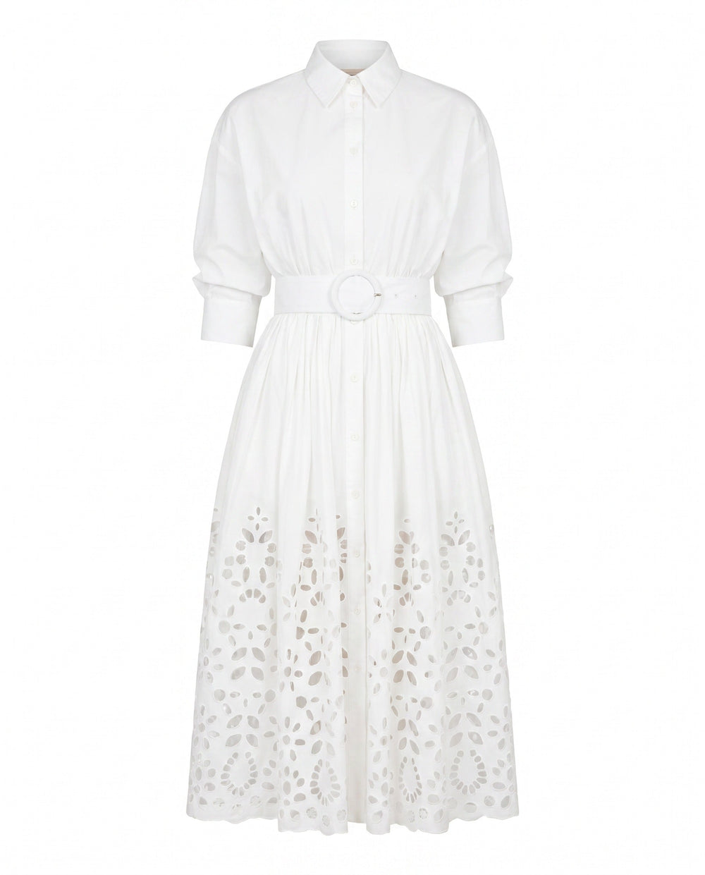 Hayden Shirt Dress – White