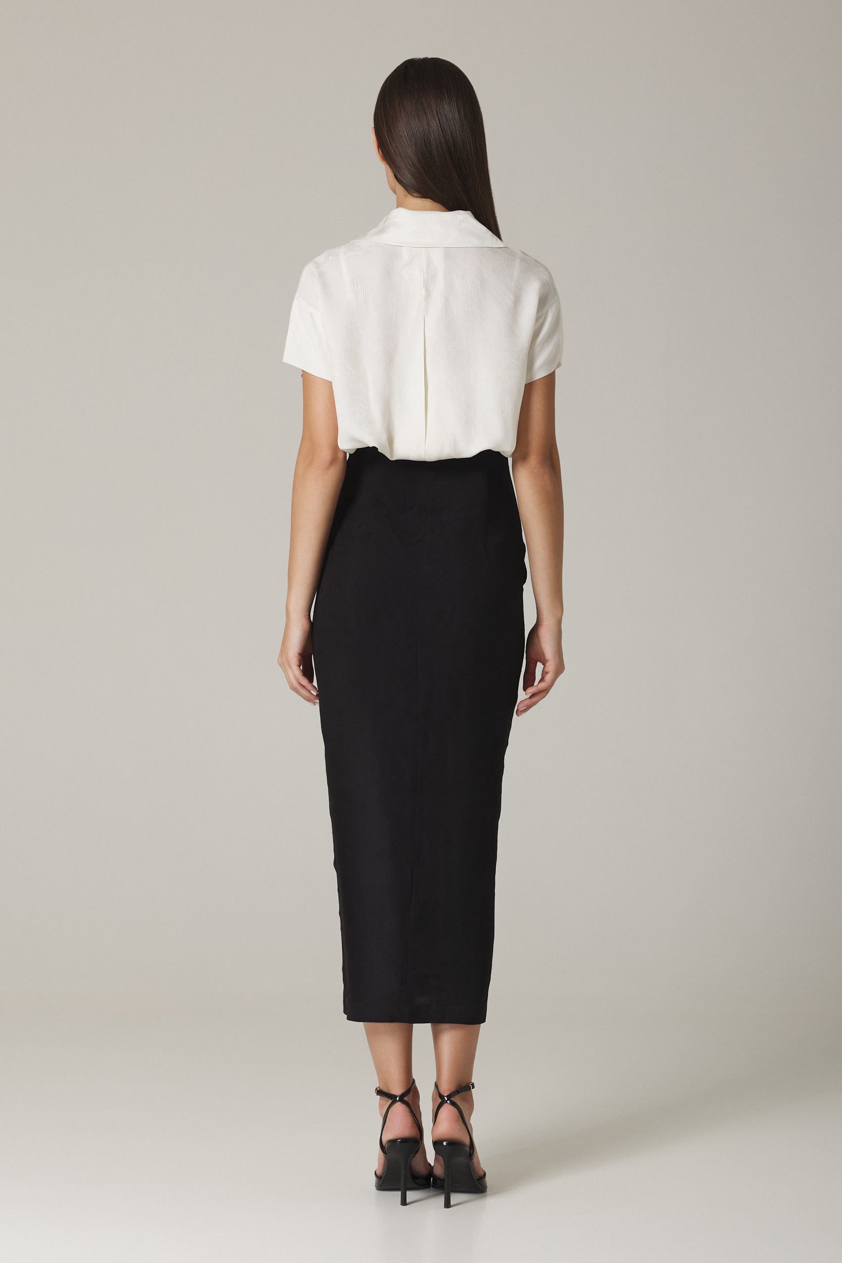 AIDA SHIRT DRESS IN BLACK COMBO