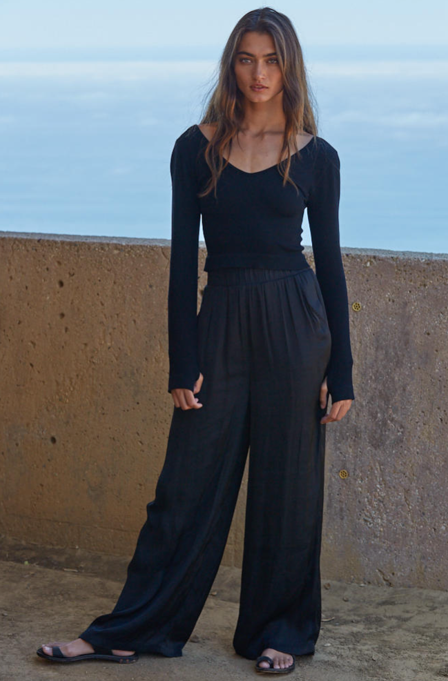 Double V Neck Top