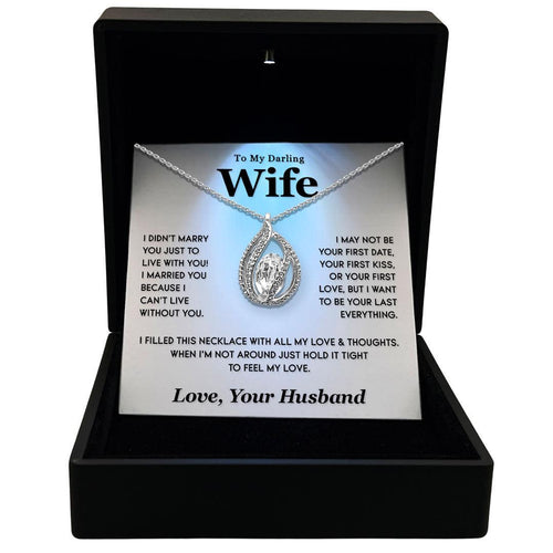 TRYNDI™ To My Darling WifeBirdcage Necklace With Authentic Swarovski Crystals