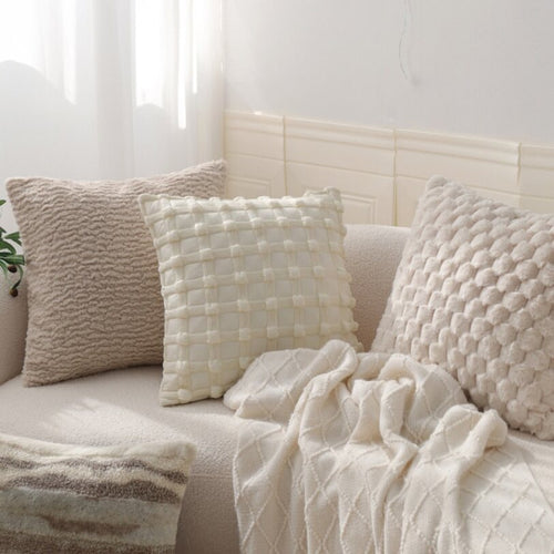 Pack of 2 18"x18" Luxurious Textured Decorative Throw Pillow Set optional of inserts