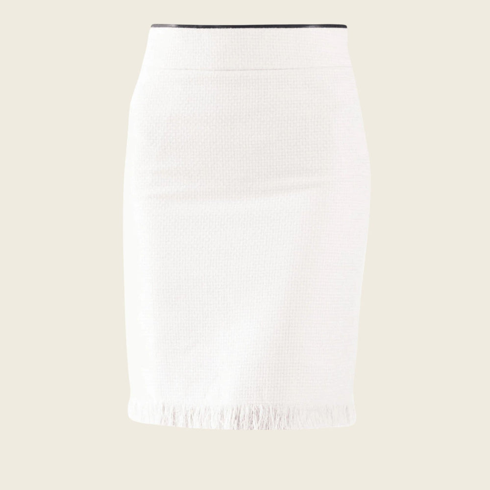 Luxe White Mini Tweed Skirt – Women’s Chic Mini Skirt