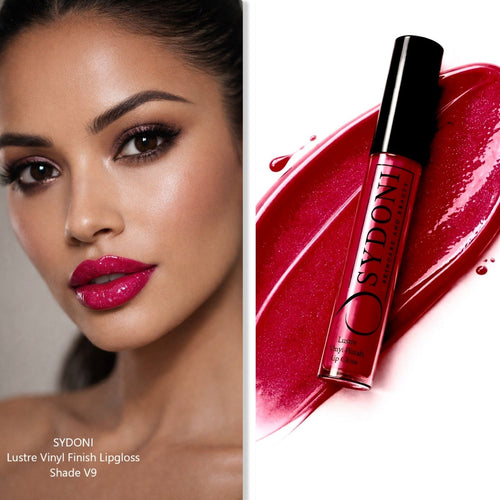 SHADE V9 LUSTRE VINYL FINISH LIPGLOSS - Deep Red with Cool Undertone