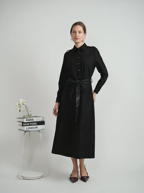 Wool Shirt Dress