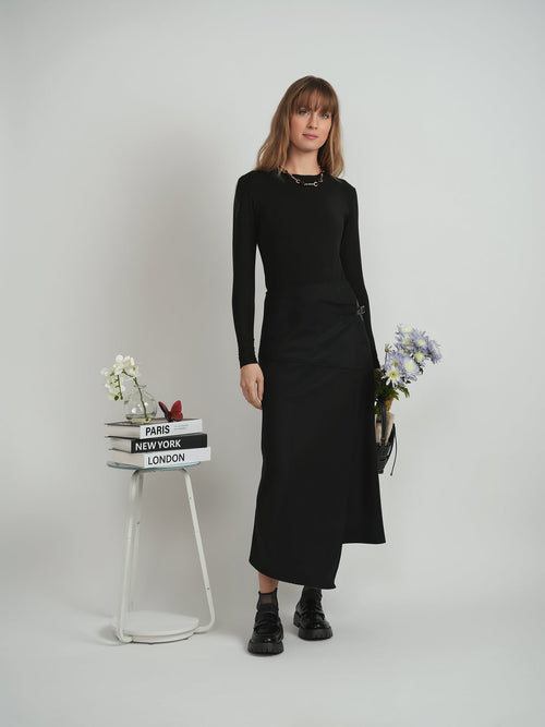 Wool Wrap Skirt