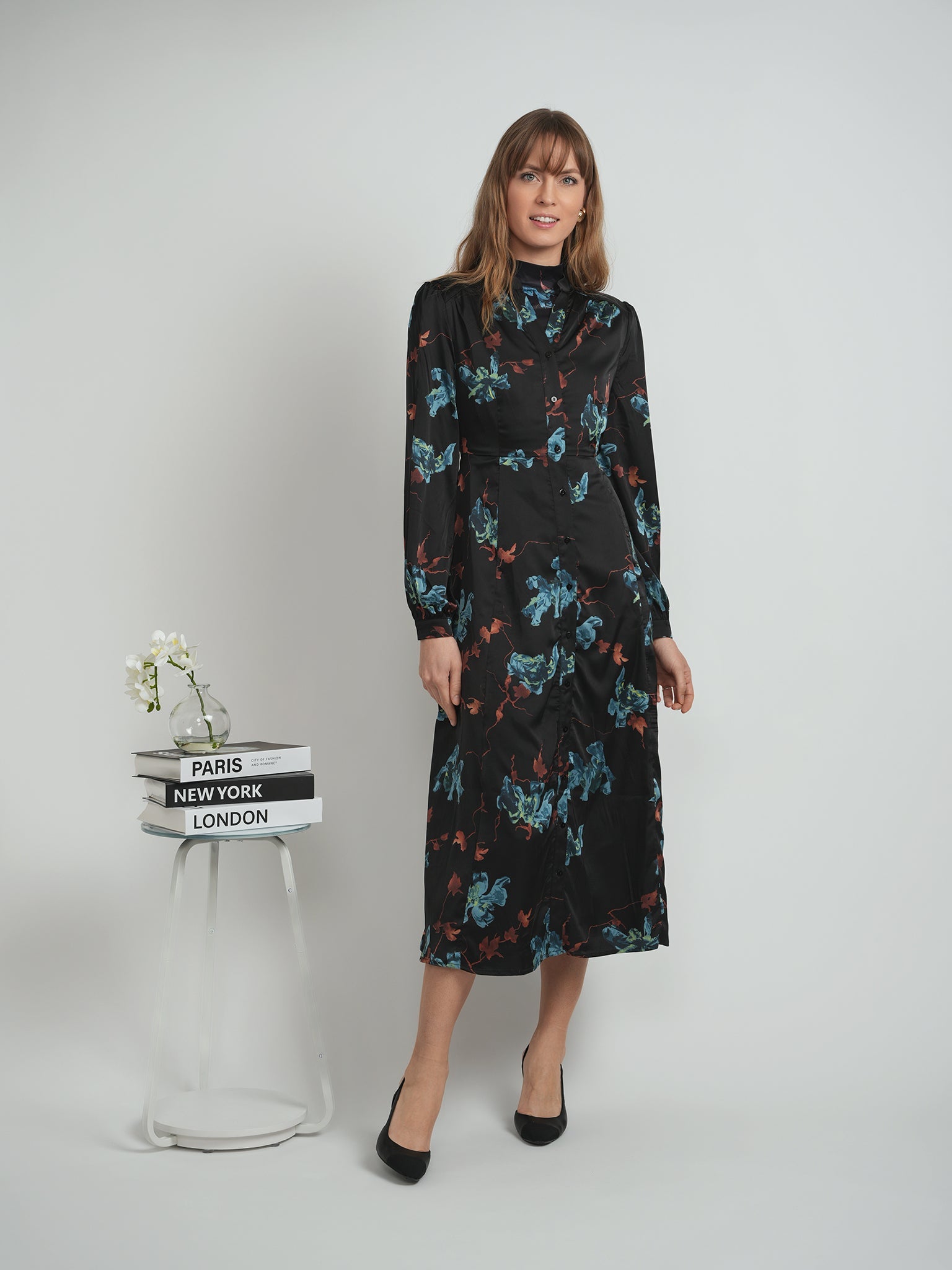Printed Midi Dress Set