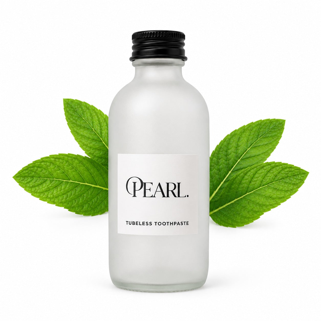 Starter Kit: The Pearl Jar - White Sea Glass & Fluoride Mint Toothpaste Tablets | 62 Tablets | Refill Pouch